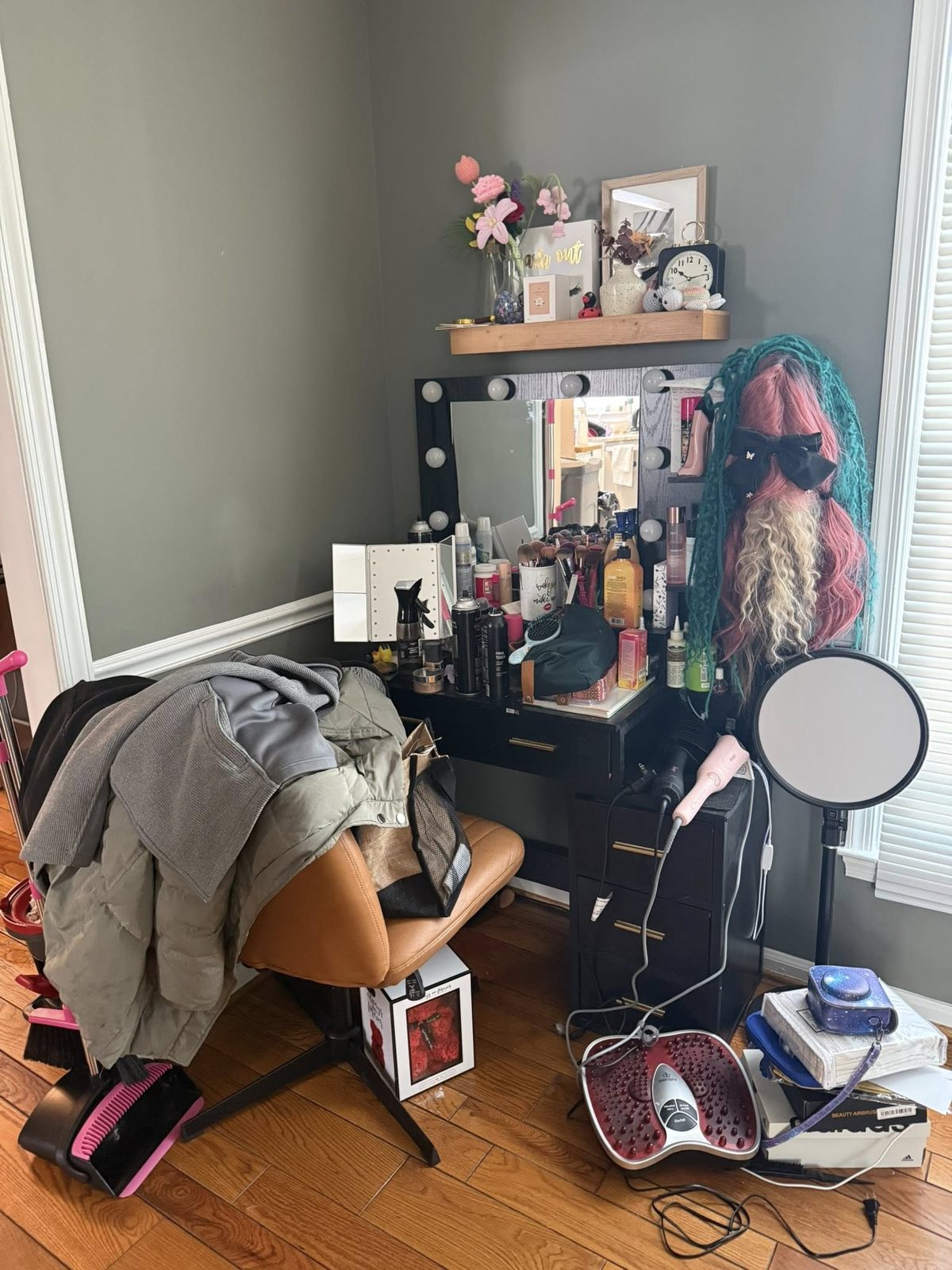 Vanity station before