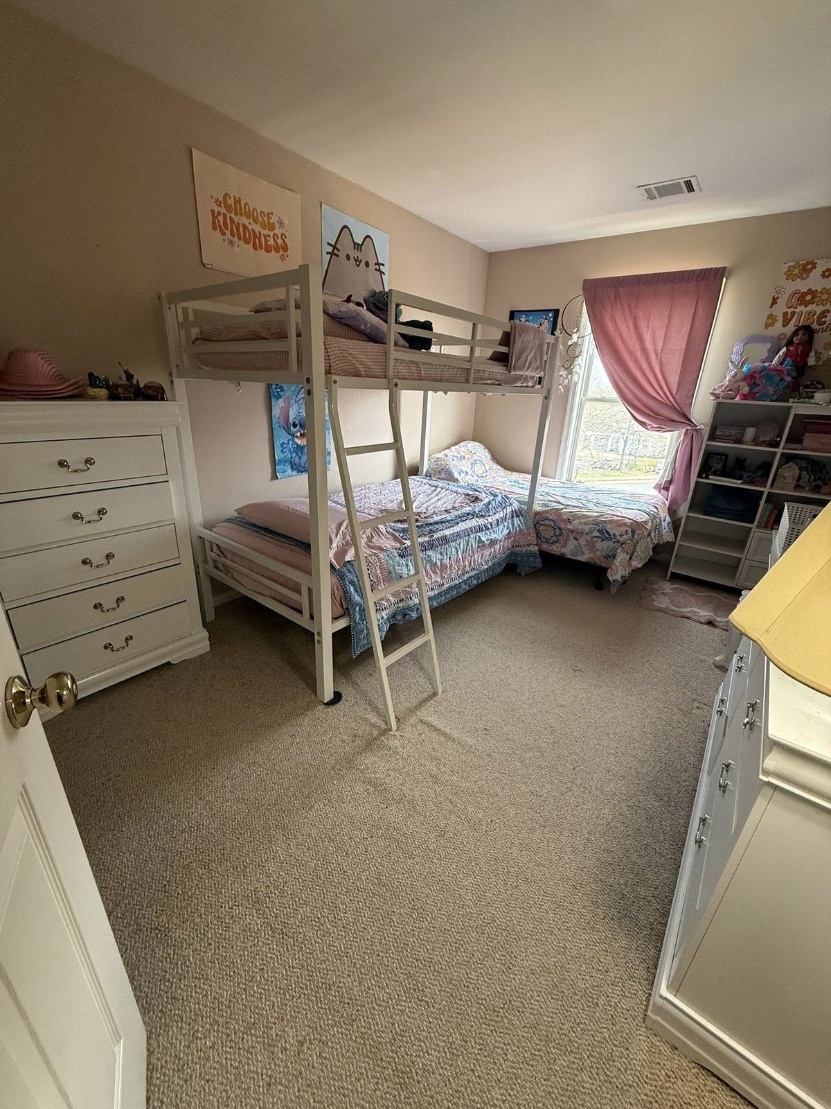 Shared girls' bedroom after