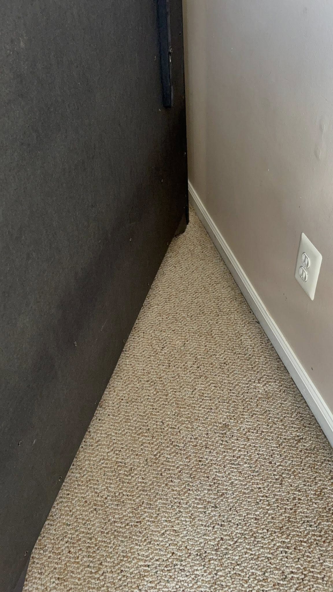 Bedroom corner cleanup after