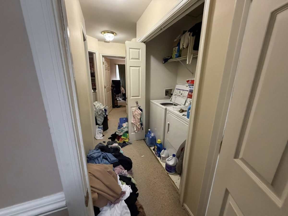 Laundry hallway before