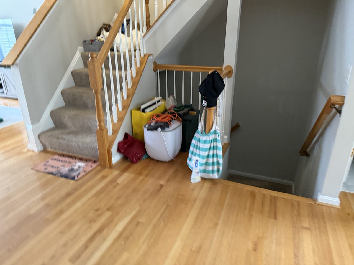 Stairs and entry before